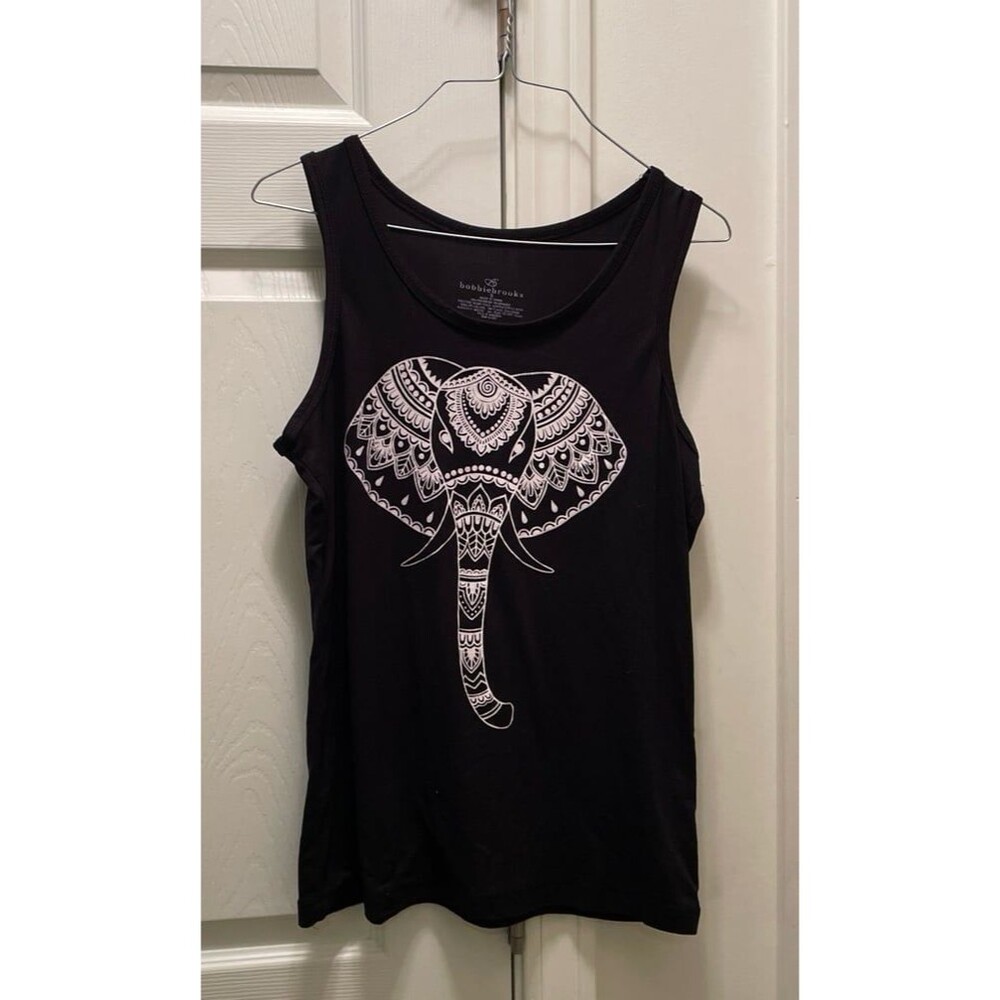 Women’s Small Tank Top With Mandala Elephant Design